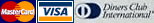 Mastercard, Visa, Diners