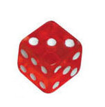 Knob Red cube small