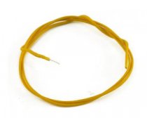 Vintage cloth wire yellow 1m
