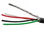 Shielded 4-conductor hookup wire