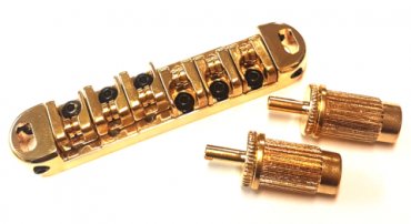 -GD- Tune-O-Matic Roller saddle Gold