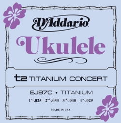 D'Addario Ukulele Titanium Concert