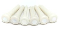 TUSQ Presentation Bridge Pins 4mm White / M.O.P. Dot (6 Pcs)