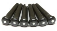 TUSQ Traditional Bridge Pins 2mm Black / White Dot (6 Pcs)