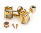 Faber Kluson style tuners, 6 in line, gold aged