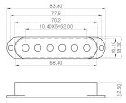 -GD- Pickup cover strat 52mm Red