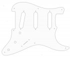 Pickguard USA 8-hole White 3PLY SSS