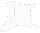 Pickguard USA White 3PLY 1HB