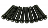 Stallpinnar svarta plast koniska, lite gr�vre  6 st