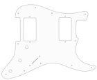 Pickguard USA Whit 3PLY HH