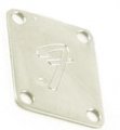 Fender F-logo neck plate Chrome