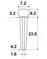 Stallpinnar Bone w dot