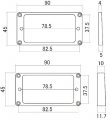 Mounting ring plastic HB flat 1 set C