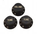 Strat Knob Set USA Black