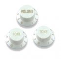 Strat Knob Set USA White