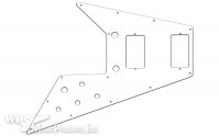 Plektrumskydd Flying V� 3L Vitt  USA