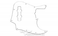 Plektrumskydd J-bas USA Vitt 3L American Standard