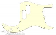 Plektrumskydd P-bas USA Parchment 3L American Standard