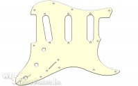 Plektrumskydd Strata Voodoo USA 11-h�ls Parchment  SSS 3L