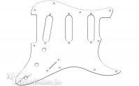Pickguard USA 59 white 3PLY SSS 10 Holes