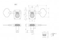GOTOH bass machine heads 4 in a row Nickel