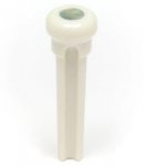 TUSQ Presentation Bridge Pins 4mm White/Paua Dot (6 Pcs)