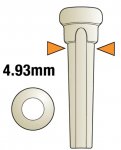 TUSQ Presentation Bridge Pins 4mm White / M.O.P. Dot (6 Pcs)