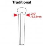 TUSQ Traditional Bridge Pins 2mm White/ Black Dot (6 Pcs)
