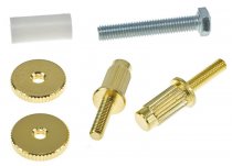 Faber '59 ABR-1 converter studs, 7mm/6-32inch, BRASS, Gold