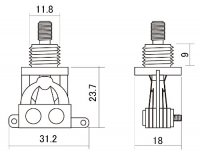 3 Way Toggle Switch short LP Japan