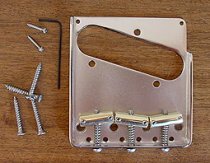 Callaham Vintage Tele Bridge Brass Compensated Saddles Distresse