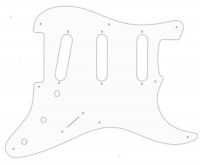 Plektrumskydd Strata USA 8-h�ls Vitt SSS 3L