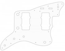 Plektrumskydd Jazzmaster USA Vitt 3-lagers