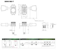 GOTOH Kluson. L�sbara Traditional 3+3. Tulpanvred Nickel