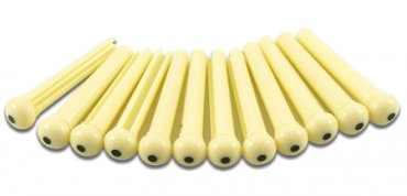 Bridge pins 6pic Cream plastic 3,8mm