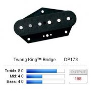 Dimarzio Twang King Bridge Black