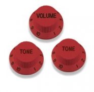 Strat Knob Set USA Red