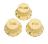 Set of strat knobs, Cream