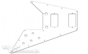 Plektrumskydd Flying V� 3L Vitt  USA