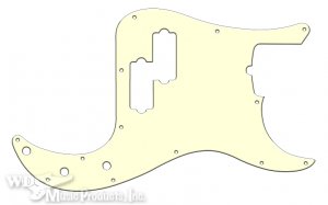 Plektrumskydd P-bas USA Parchment 3L American Standard