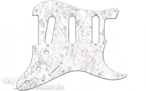 Plektrumskydd Strata USA Vit Pearl SSS 3L