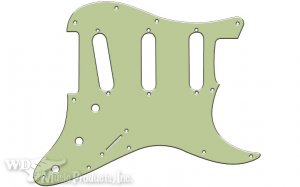 Plektrumskydd Strata Voodoo USA 11-h�ls Mintgr�nt SSS 3L