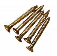 Skruv Stallmontering/Axelbandsknopp 3X25 5 st Guld