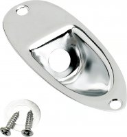 Fender Strata jackplatt krom
