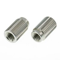 Faber 5/16-24 Inch Tailpiece Inserts (pair) Steel, nickel plated