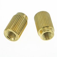 Faber 5/16-24 Inch Tailpiece Inserts (pair) Steel, gold plated,