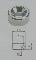 Bussningar f�r halsmontering 12mm svart