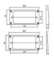 HB-ramar till Archtop v�lvda 1 set Cream