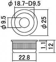 Tele Jack-kopp Press in Krom
