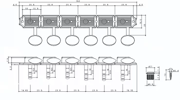 GOTOH Kluson. H�jdjusterbara. L�sbara Nickel